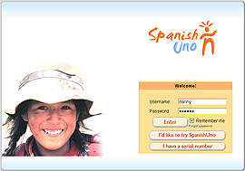 Login screen